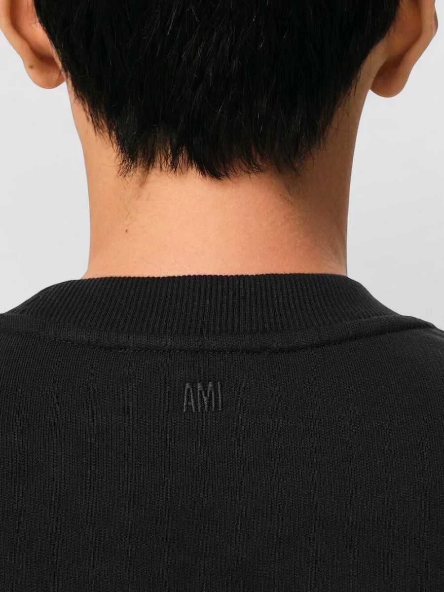 Ami Paris Cotton Crewneck Sweatshirt