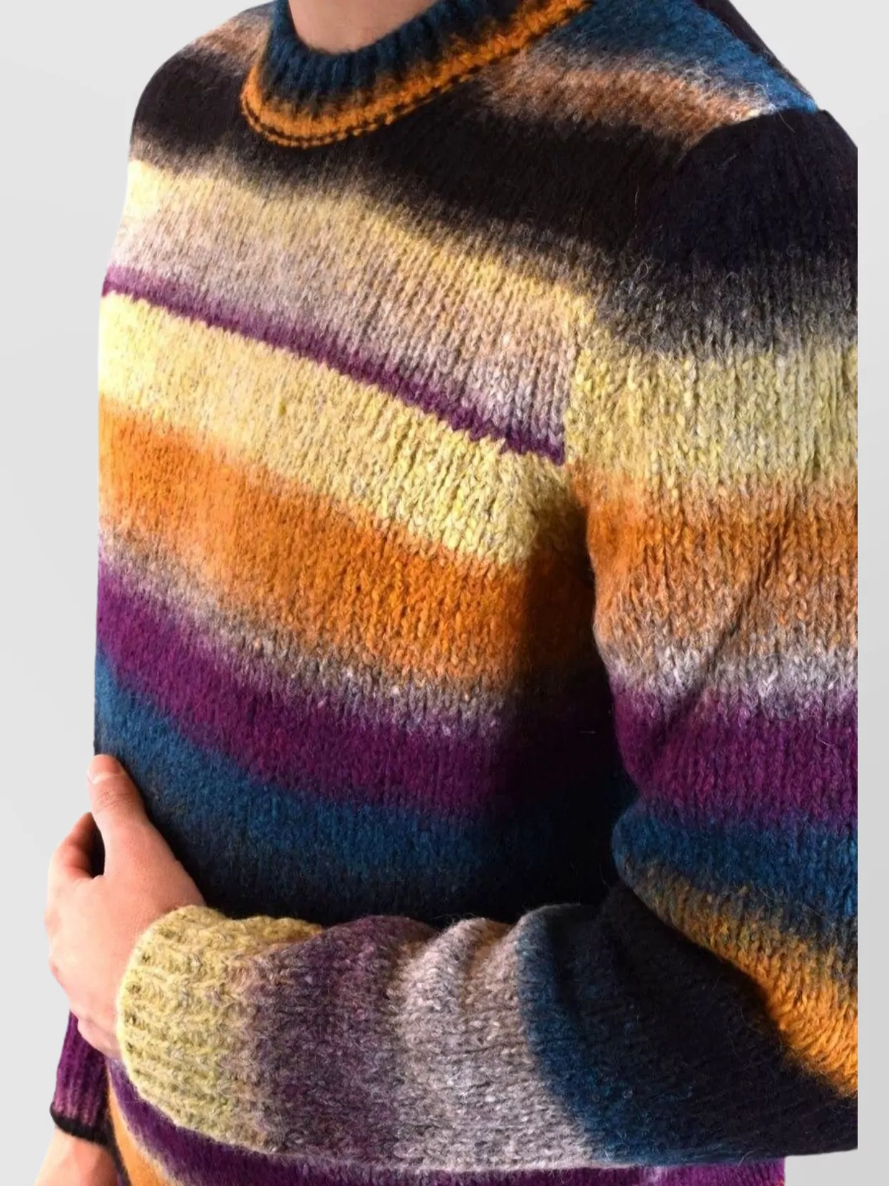 Dondup Striped Crew Neck Sweaters