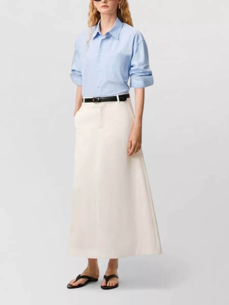 Ami Paris Cotton Shirt Button Down Collar Stripes