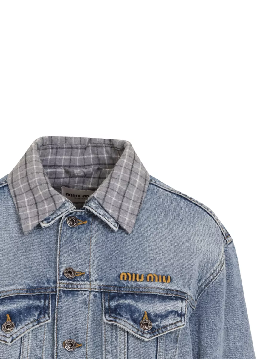 Miu Miu Cropped Denim Jacket