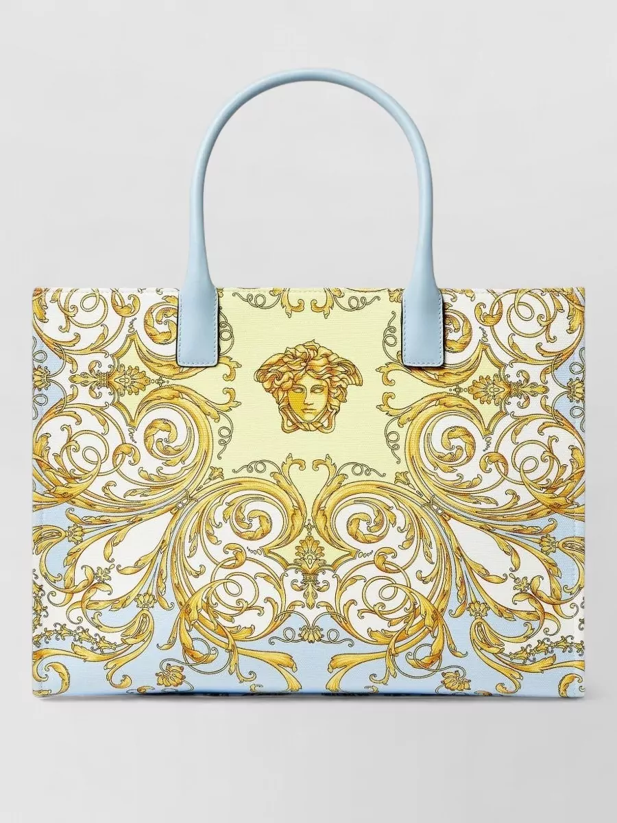 Versace La Medusa Baroque Print Tote Bag Top Handles