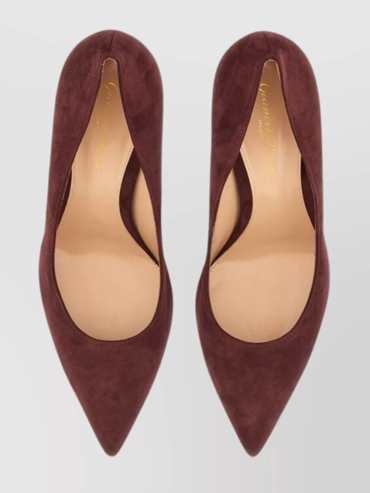 Gianvito Rossi Pointed Toe Suede Stiletto Heel Pumps