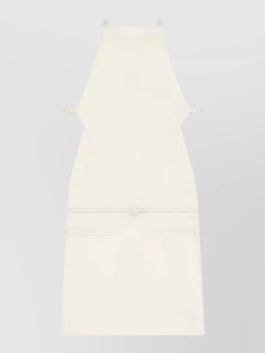 Courrèges belted cutout mini dress