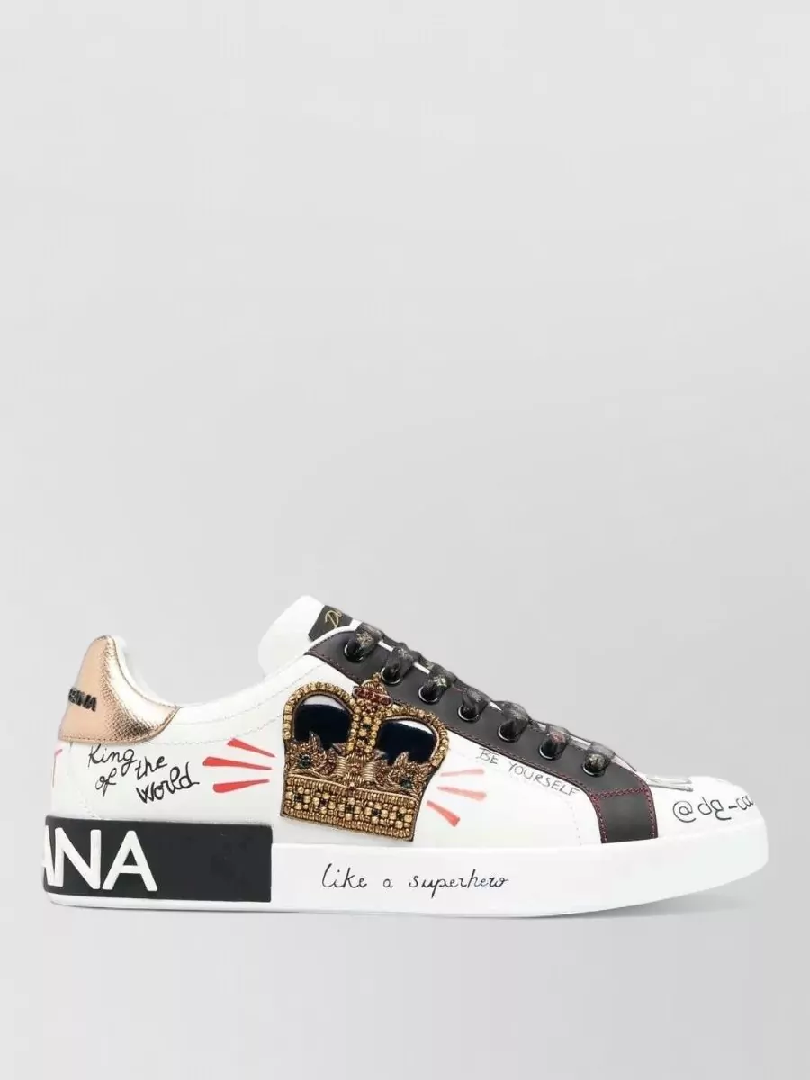 Dolce&Gabbana Leather Low-Top Sneakers
