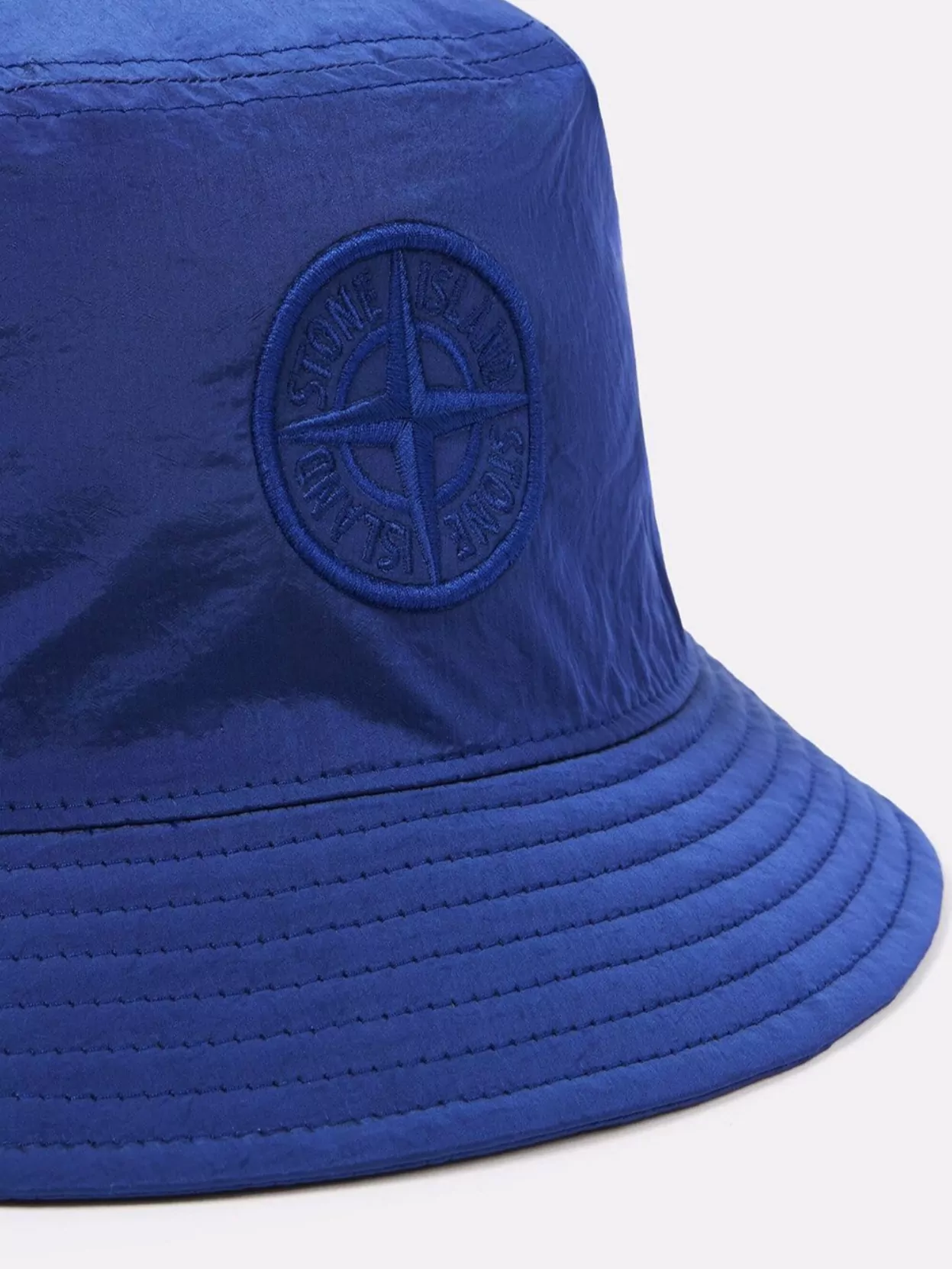 Stone Island Wide Brim Bucket Hat With Textured Finish