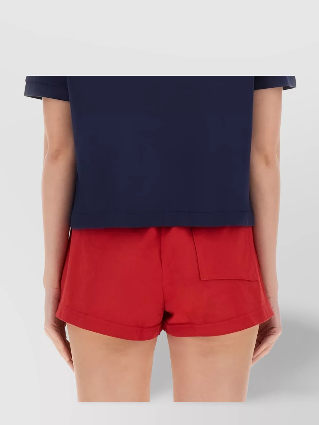 Sporty & Rich Polo Collar Cotton Pique Top
