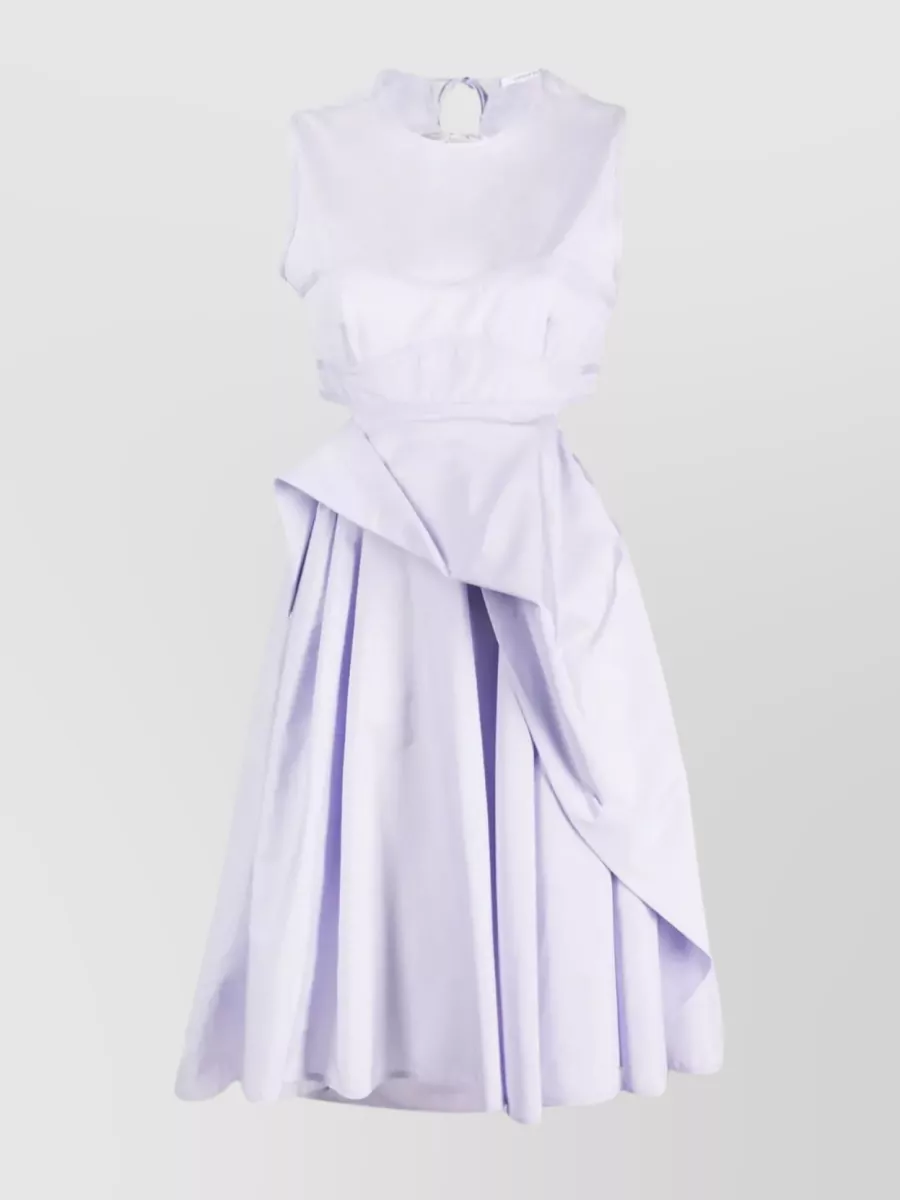 Cecilie Bahnsen Seero Cutout Cotton Minidress In Purple