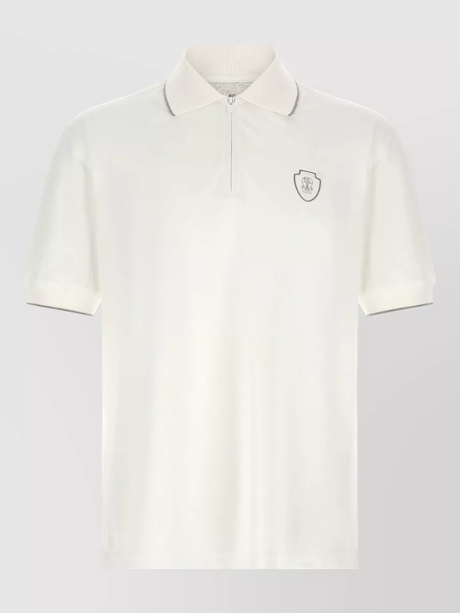 Brunello Cucinelli Technical piqué polo shirt