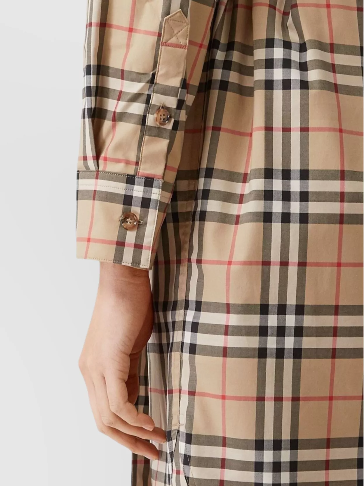 Burberry Check Motif Shirt Dress