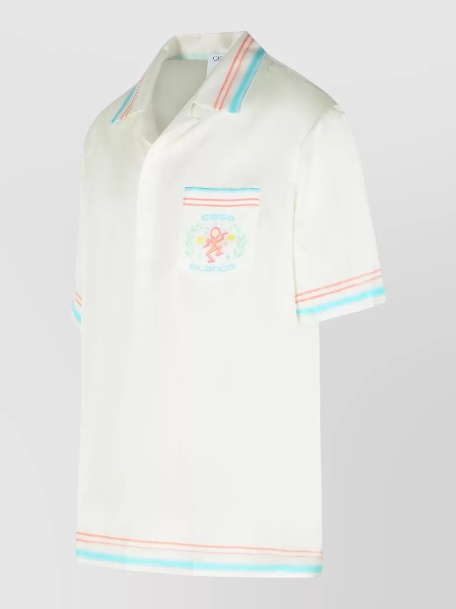 Casablanca Joyful Dance Silk Short Sleeve Shirt