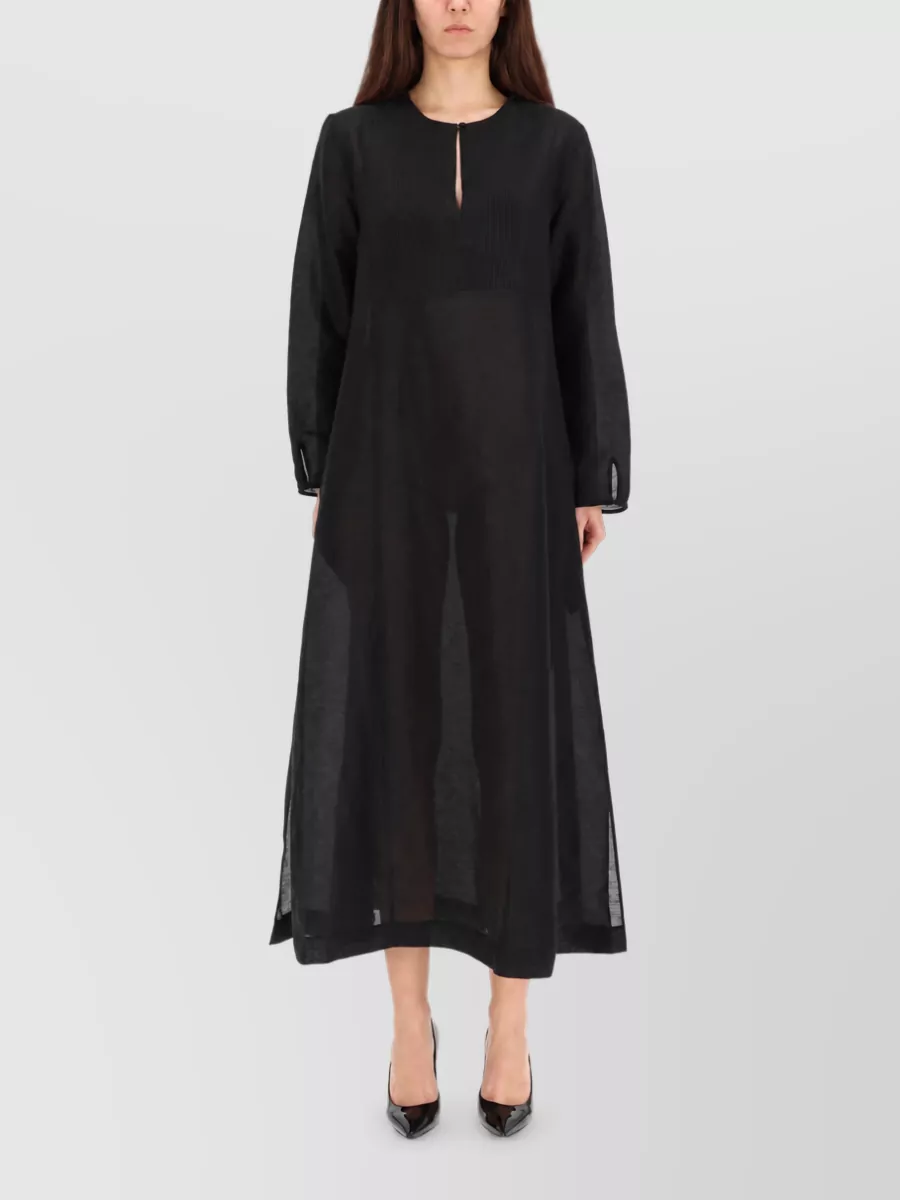 Tory Burch Linen Silk Maxi Caftan Dress