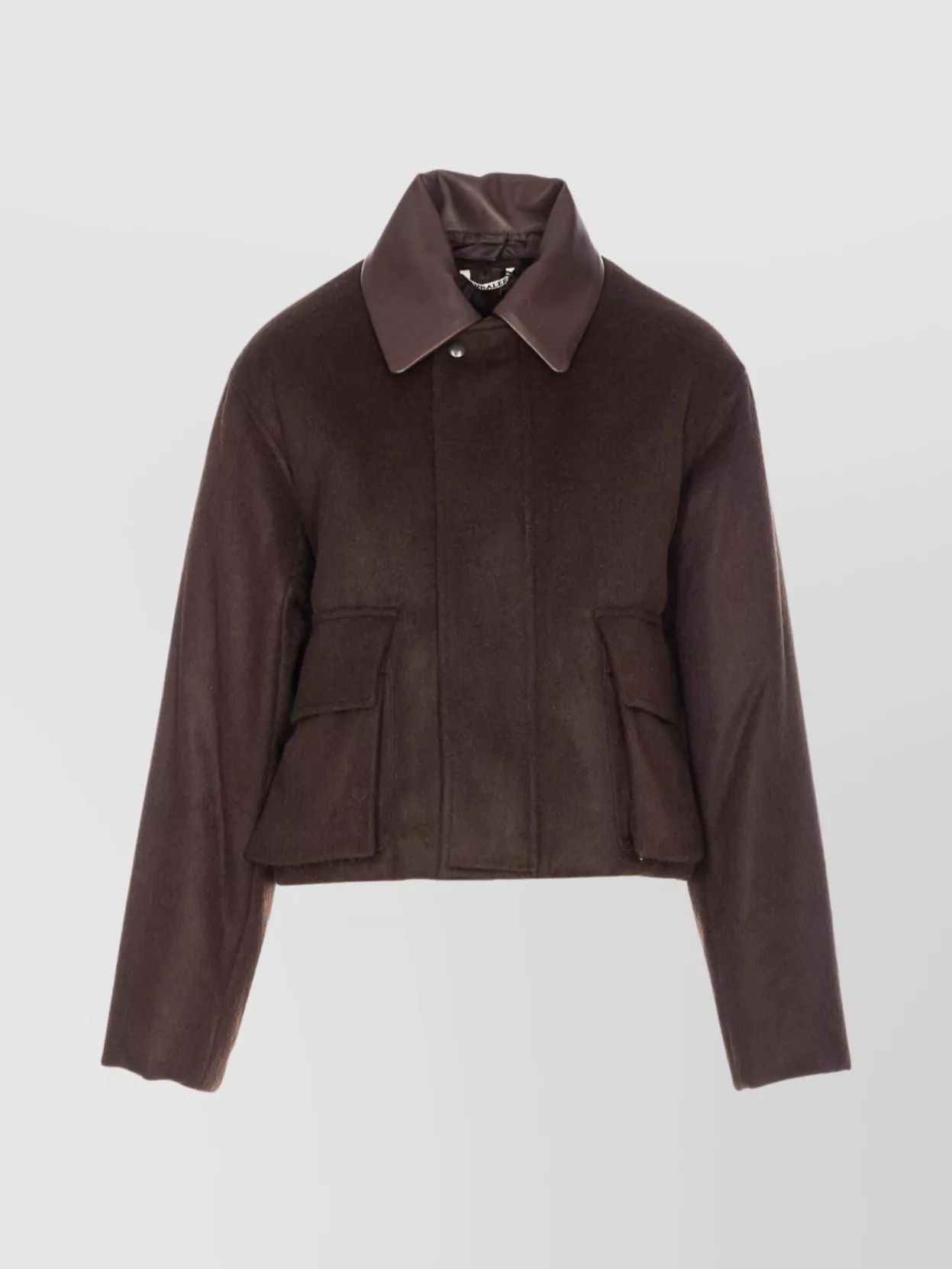 Auralee Baby Jacket With Long Sleeves And Flap Pockets In Brown