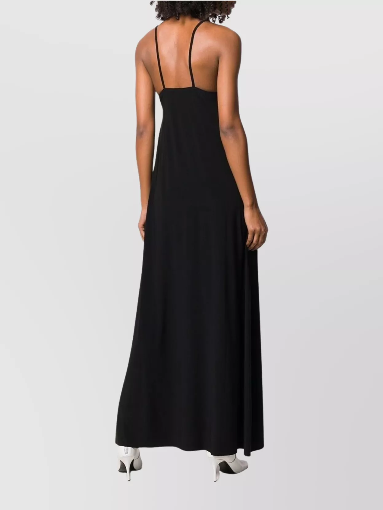 Norma Kamali Maxi Dress With Spaghetti Straps And V-neck