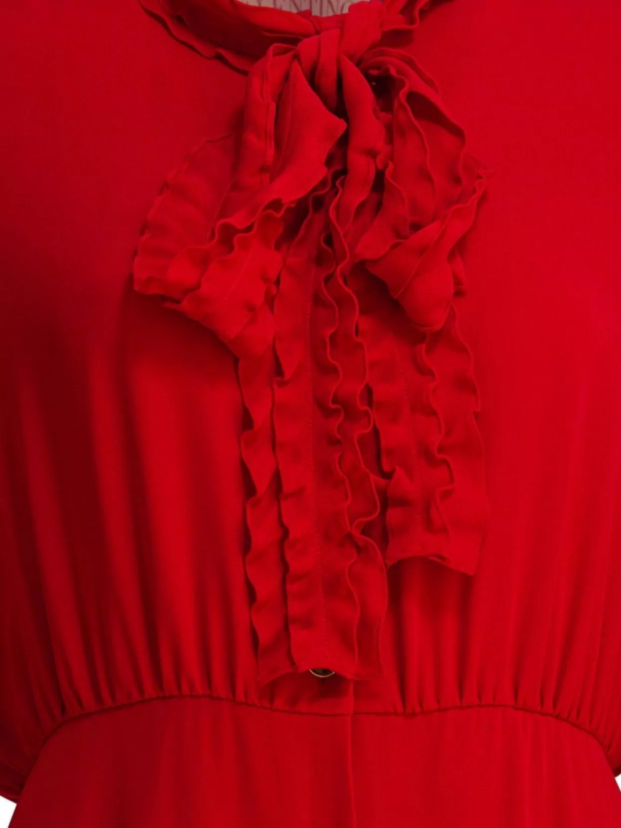 Valentino Ruffled Collar Long Sleeves Dress