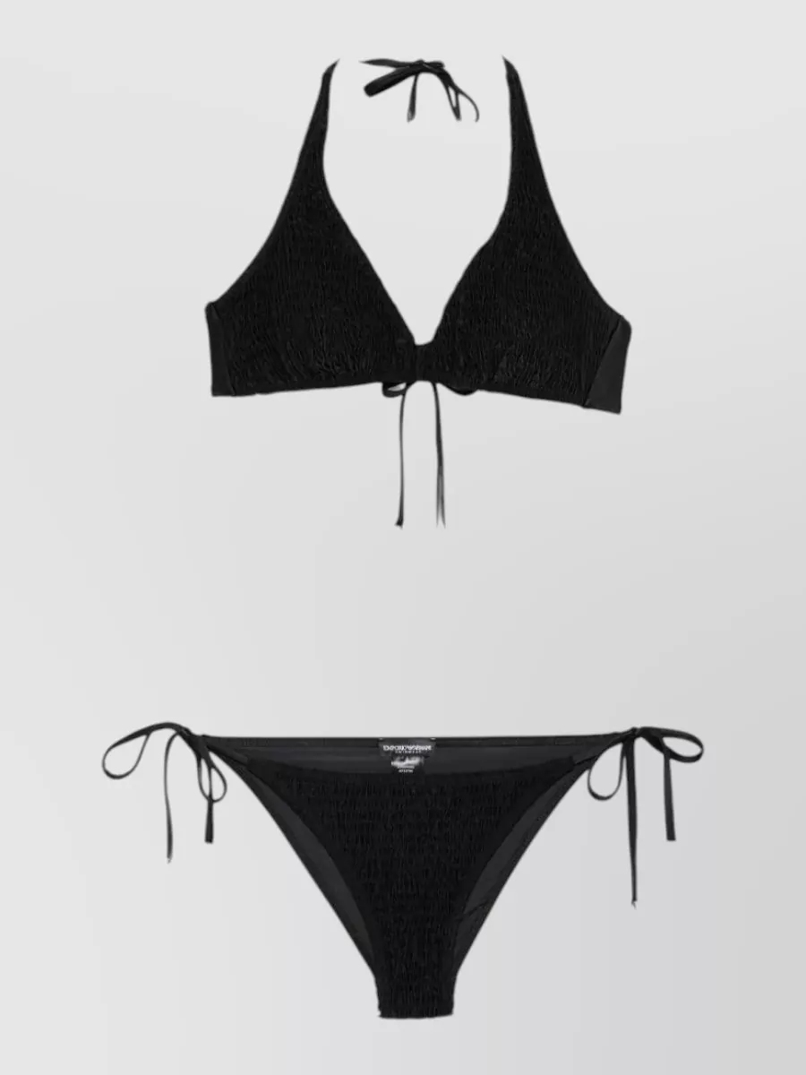 Emporio Armani Smocked Halterneck Bodysuit