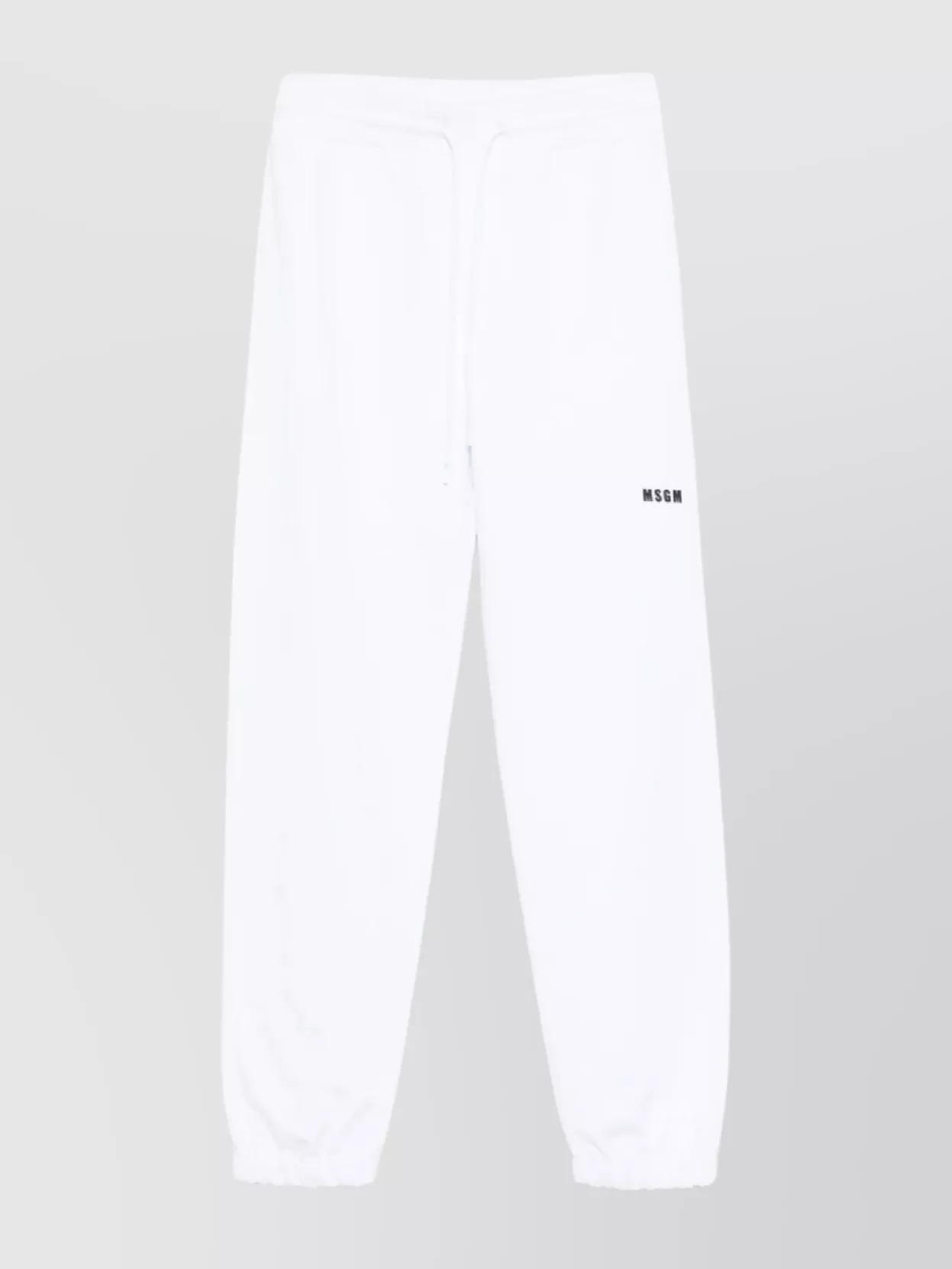 Msgm Sweatpants With Elastic Cuffs And Waistband In White