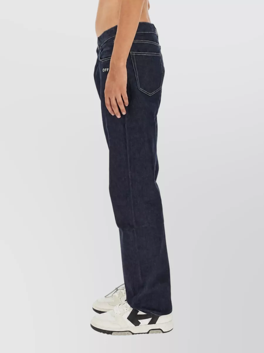 Off-White denim straight-leg jeans