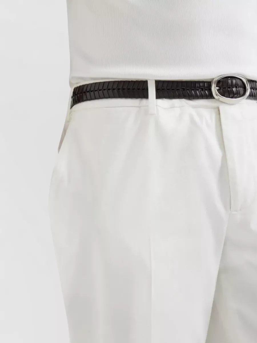 Brunello Cucinelli Slim Fit Trousers Cuffed Hem