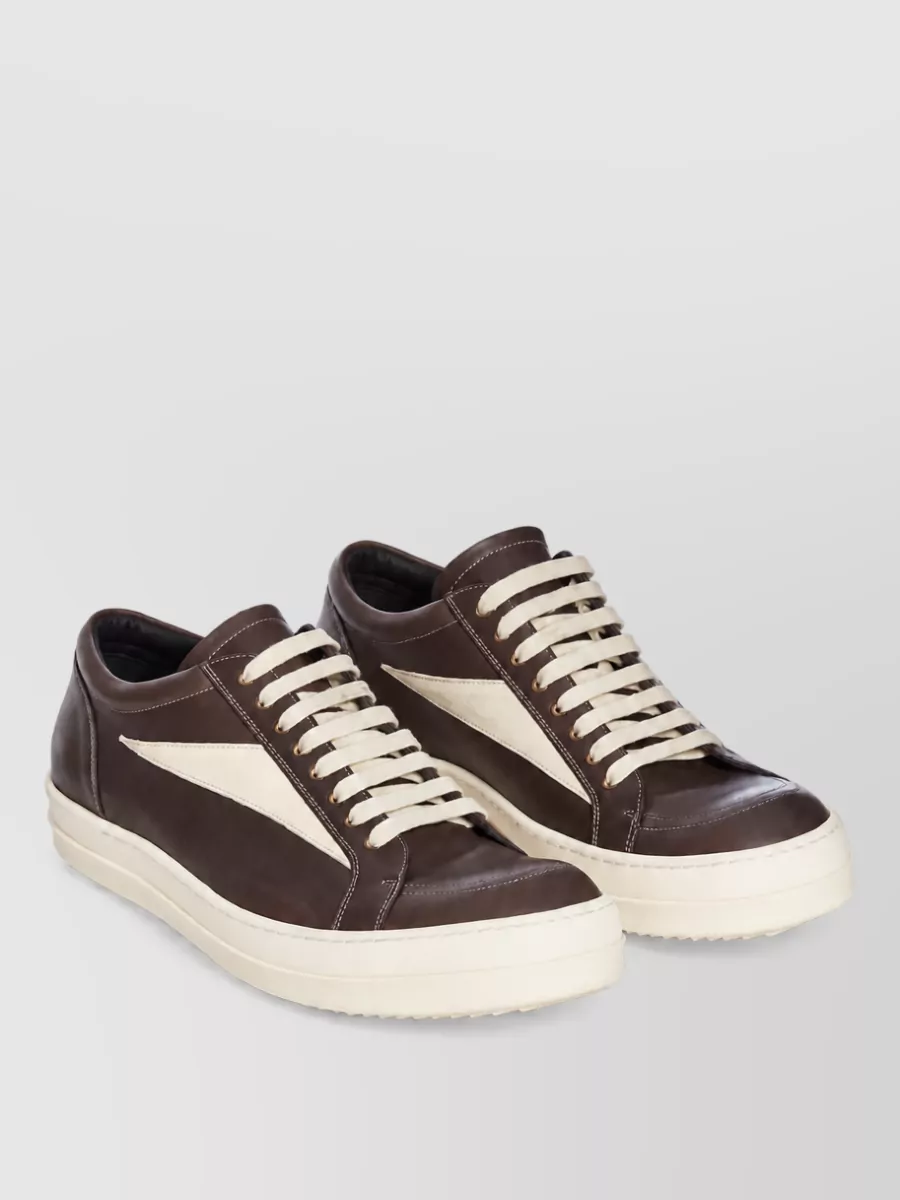 Rick Owens leather lace-up sneakers