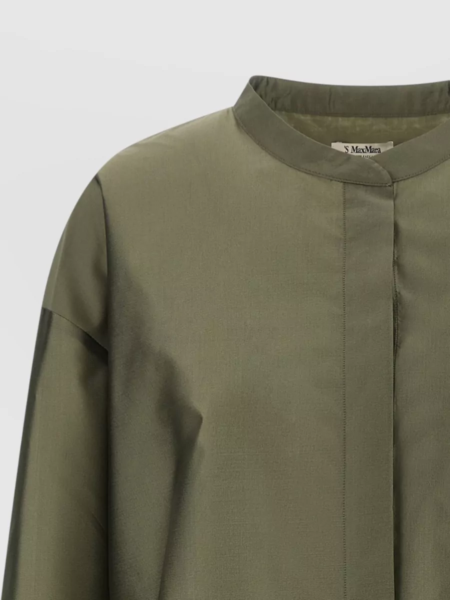 S Max Mara Silk Blend Organza Long-Sleeve Shirt