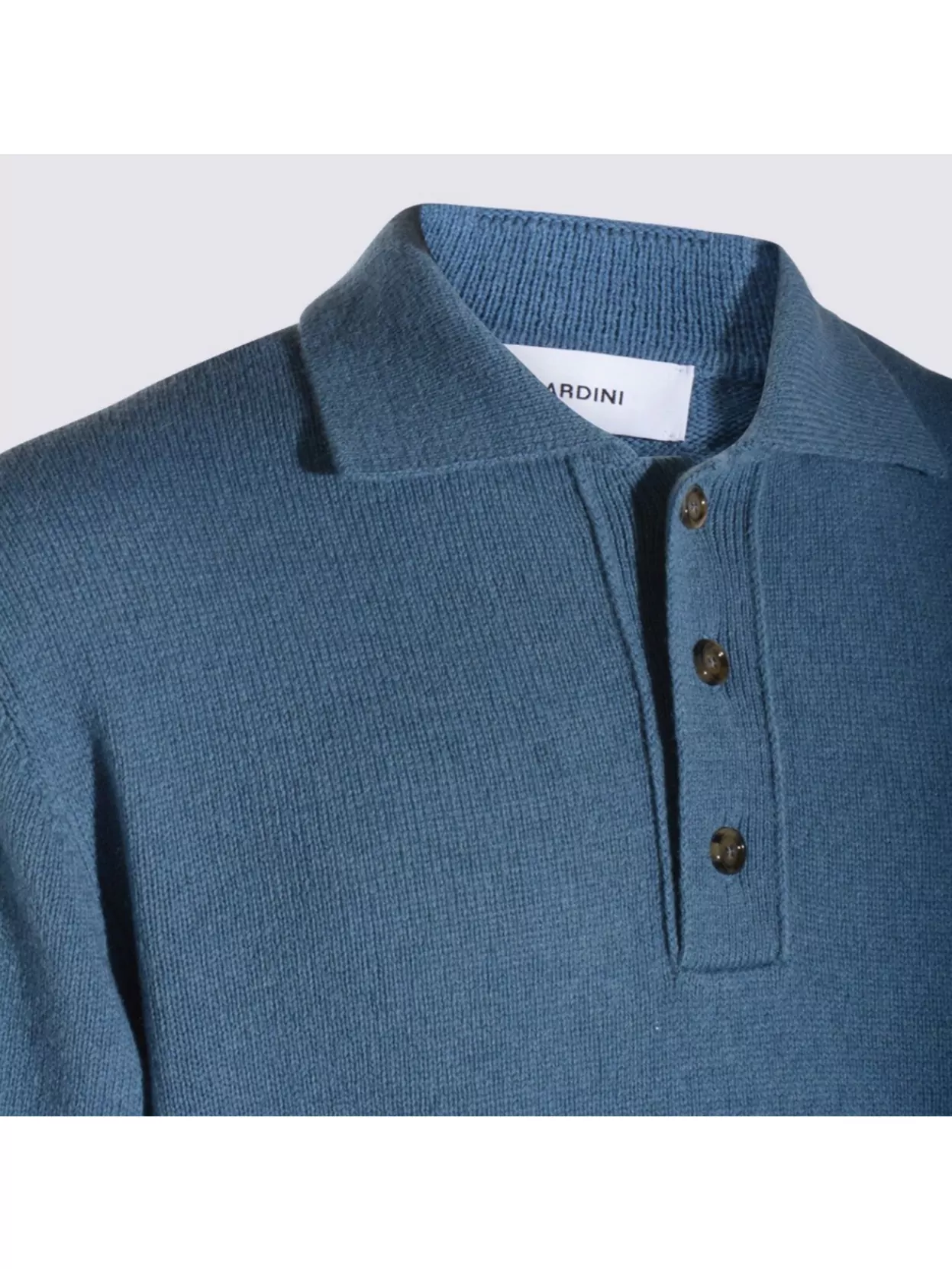 Lardini Polo Collar Sweater With Ribbed Cuffs And Hem