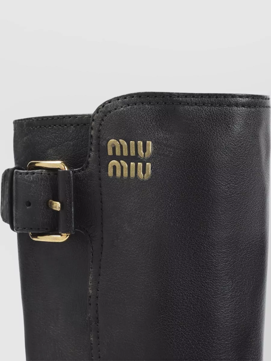 Miu Miu Leather Knee-High Boots