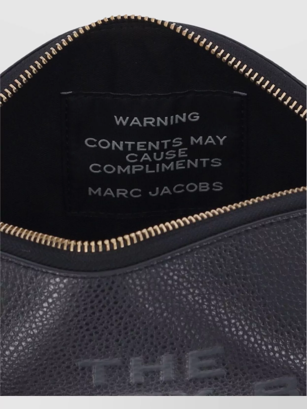 Marc Jacobs Leather Textured Clutch Bag With Wrist Strap