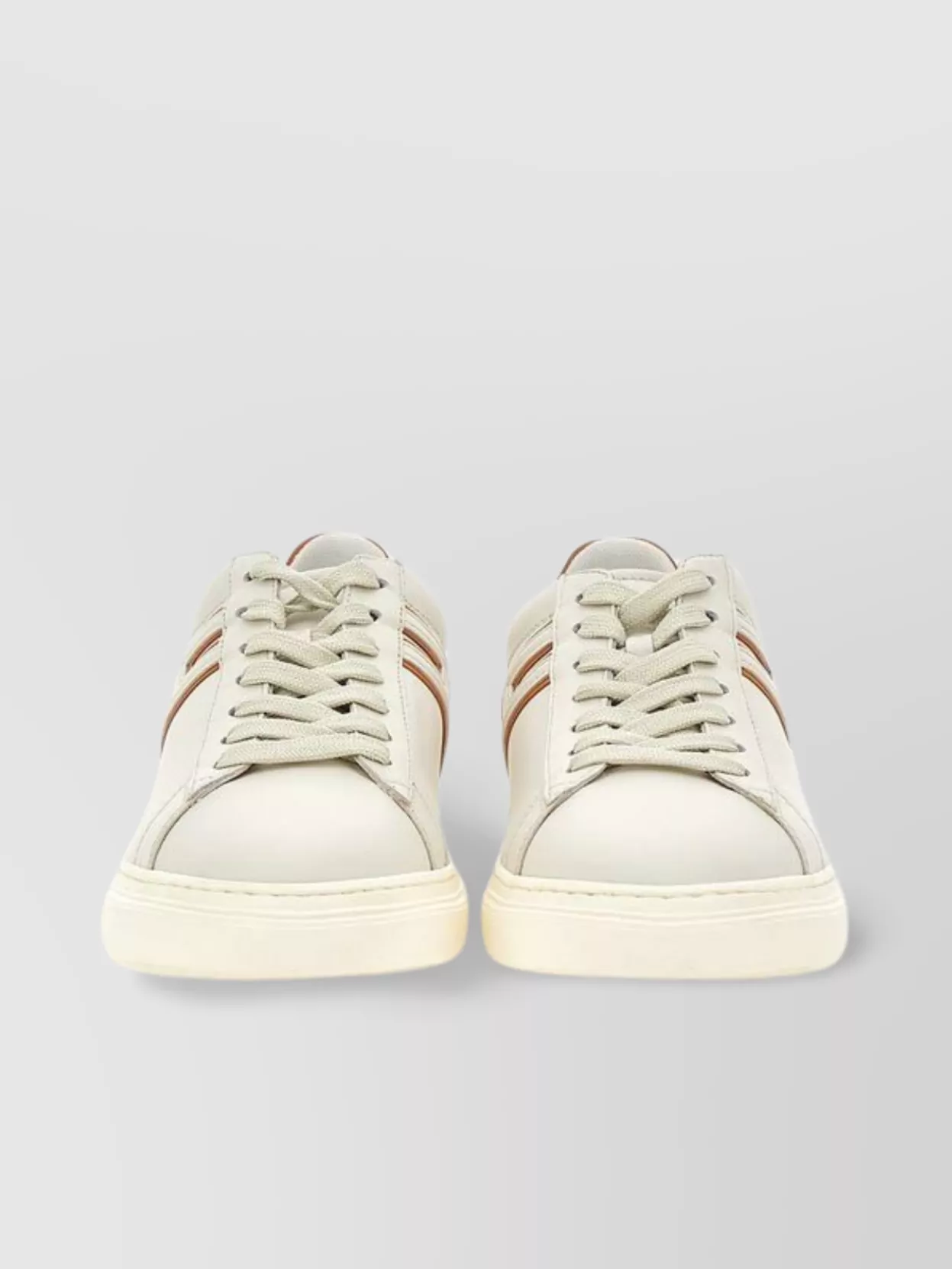 Shop Hogan Leather Sneakers With Additional Laces And Fabric Case