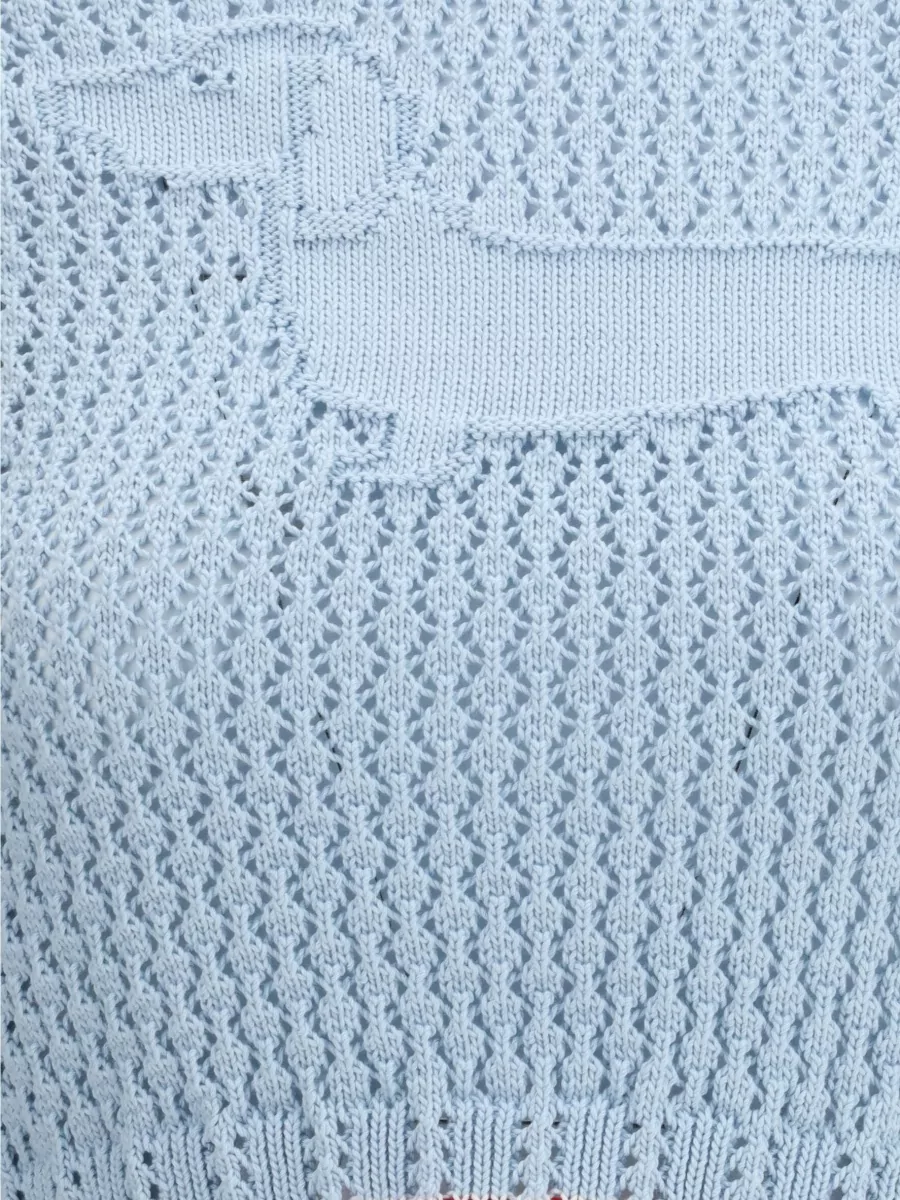 Thom Browne Pointelle Knit Short-Sleeve Jumper