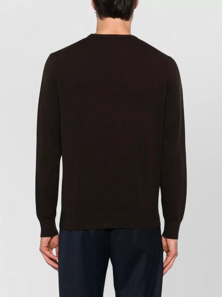 Mc2 Saint Barth Crew Neck Long Sleeve Ribbed Sweater