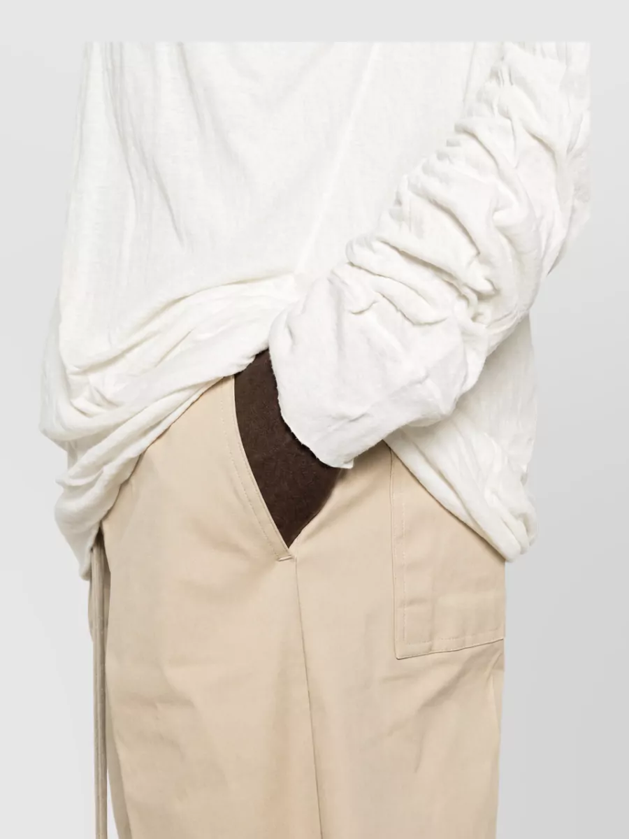 Rick Owens Cotton Loose Fit Trousers
