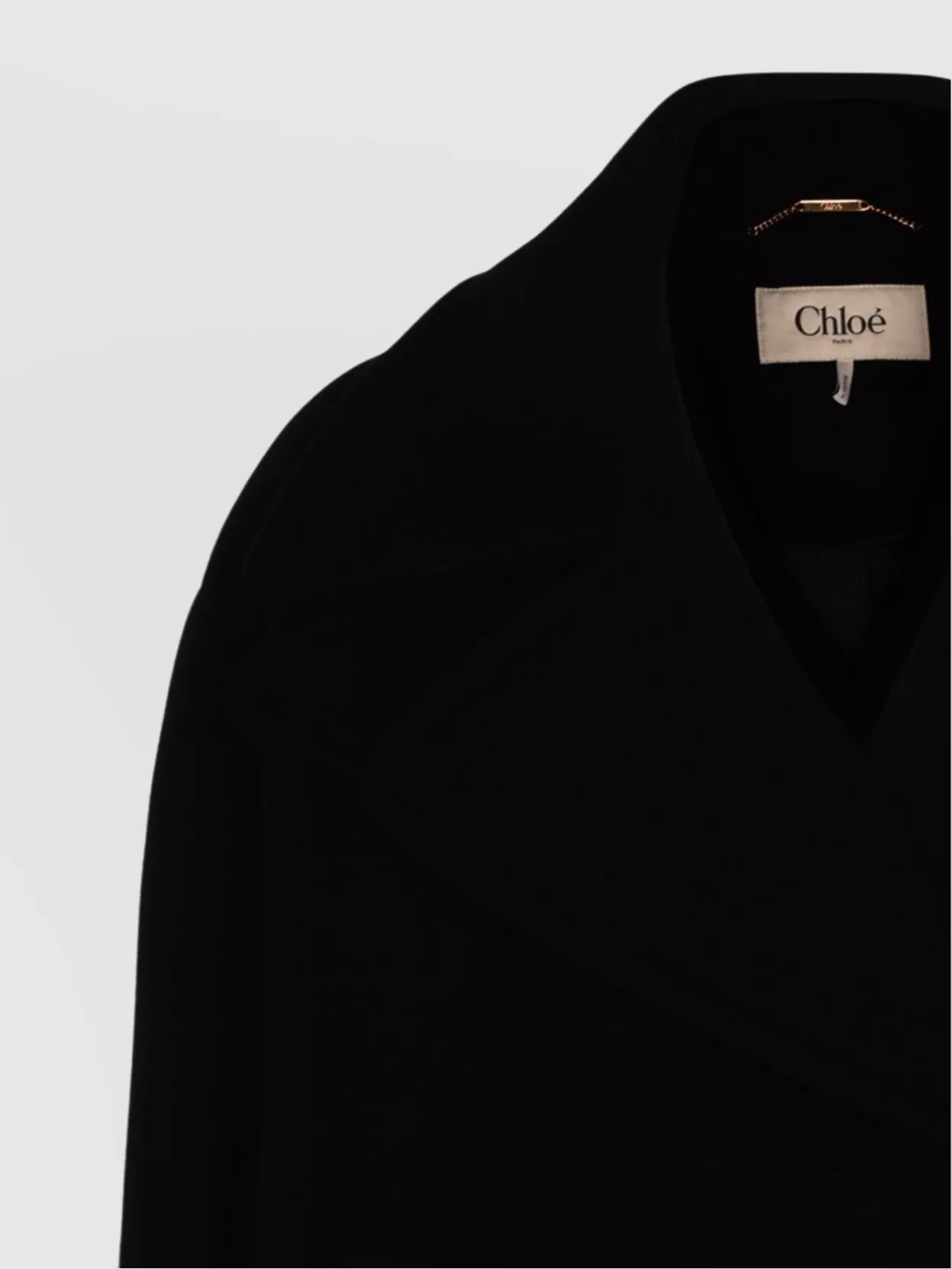 Chloé Double-breasted Notched Lapels Jacket Pockets In Black