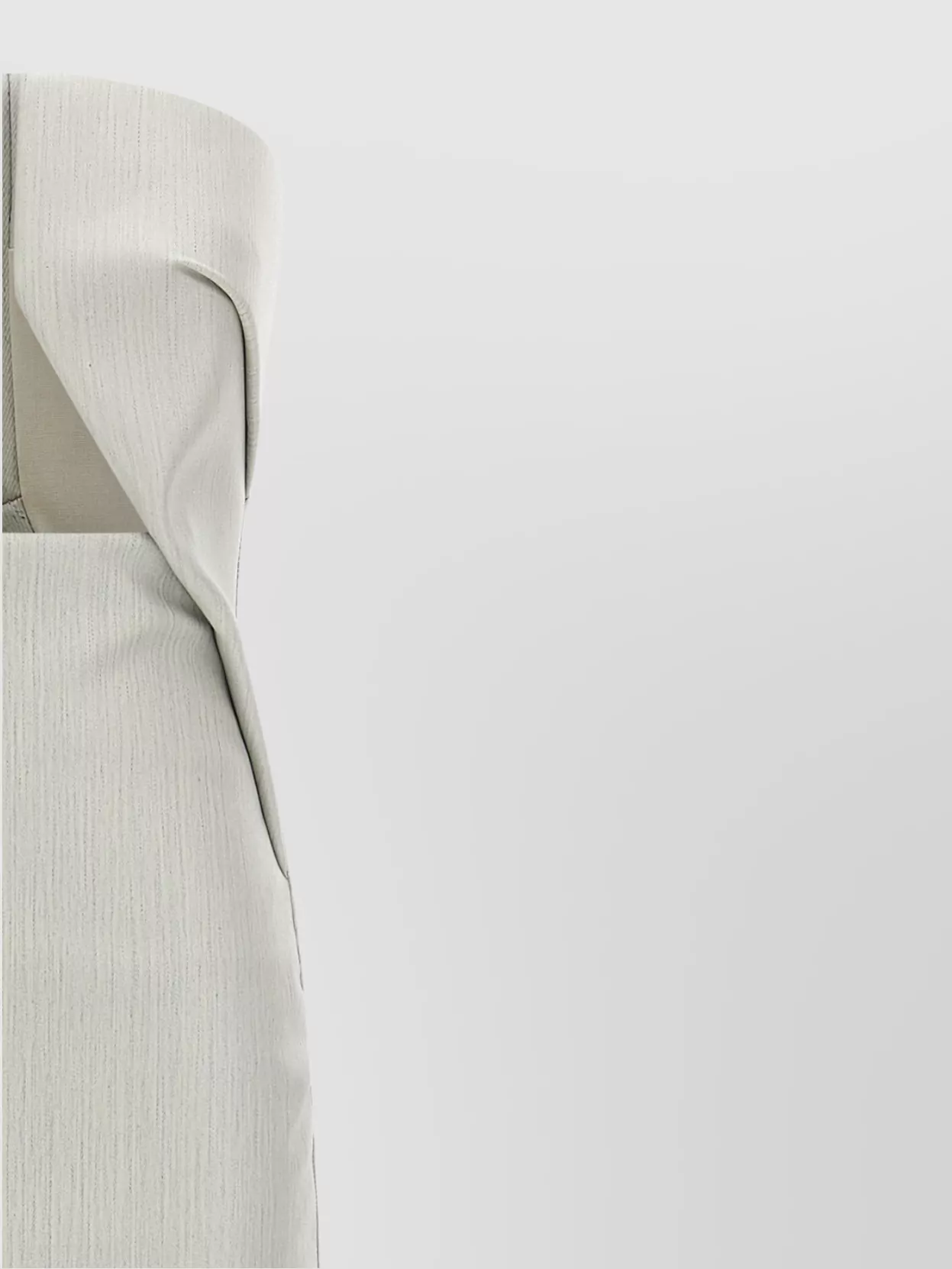 Rick Owens Sculpted Strapless Slit Textured Gown