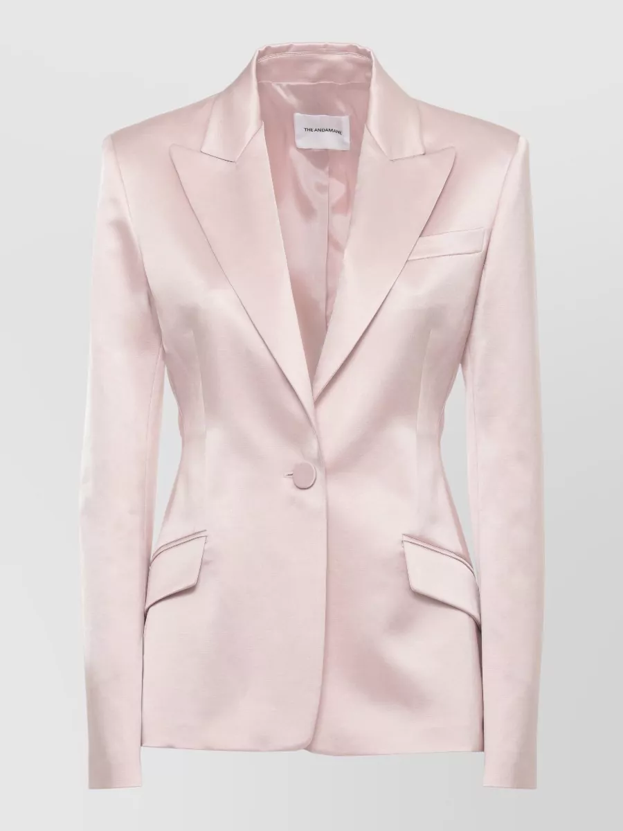 The Andamane satin single-breasted blazer