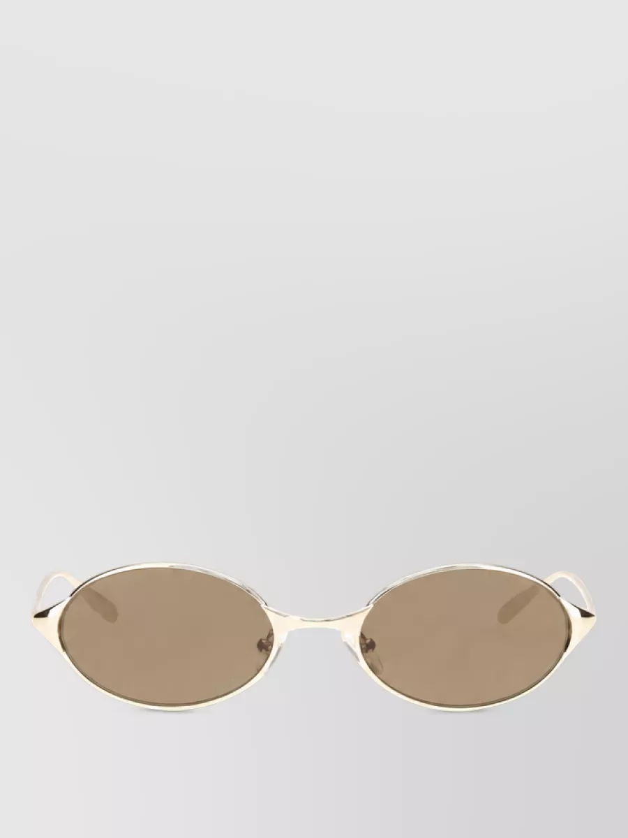 Alexander McQueen metal oval sunglasses