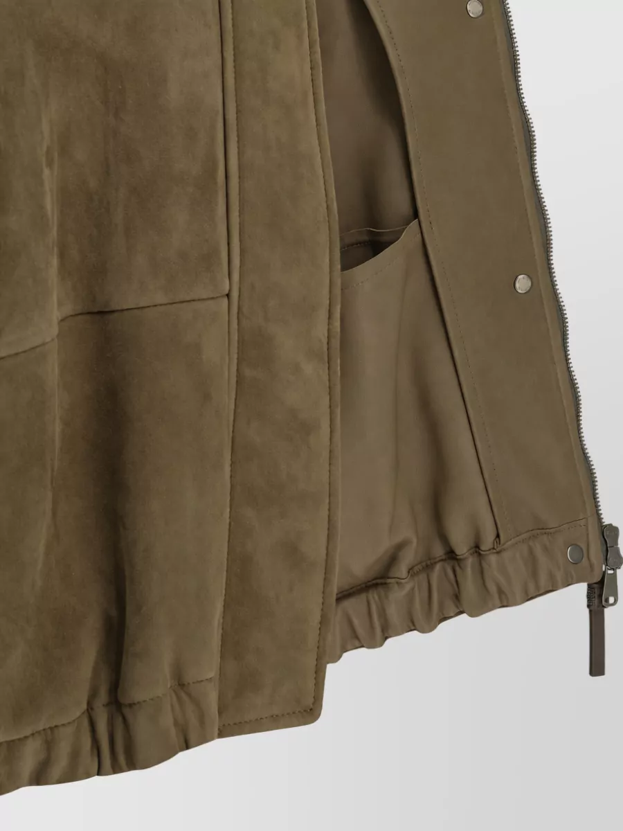 Brunello Cucinelli Leather Single-Breasted Coat