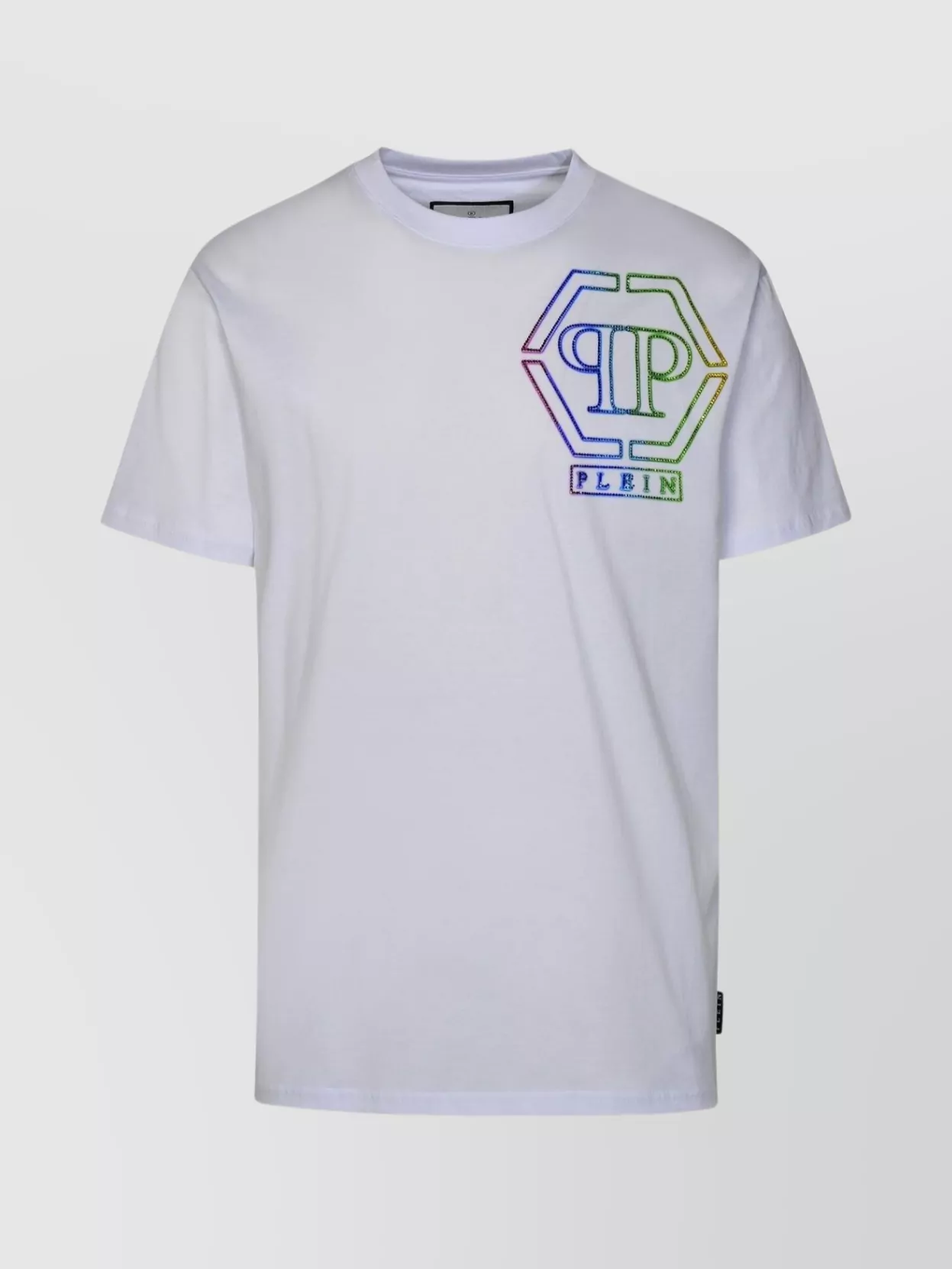 Shop Philipp Plein Cotton T-shirt Logo Patch