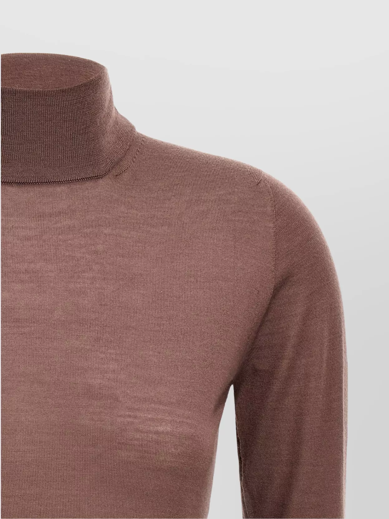 Max Mara Turtleneck Sweater 3/4 Sleeves In Brown