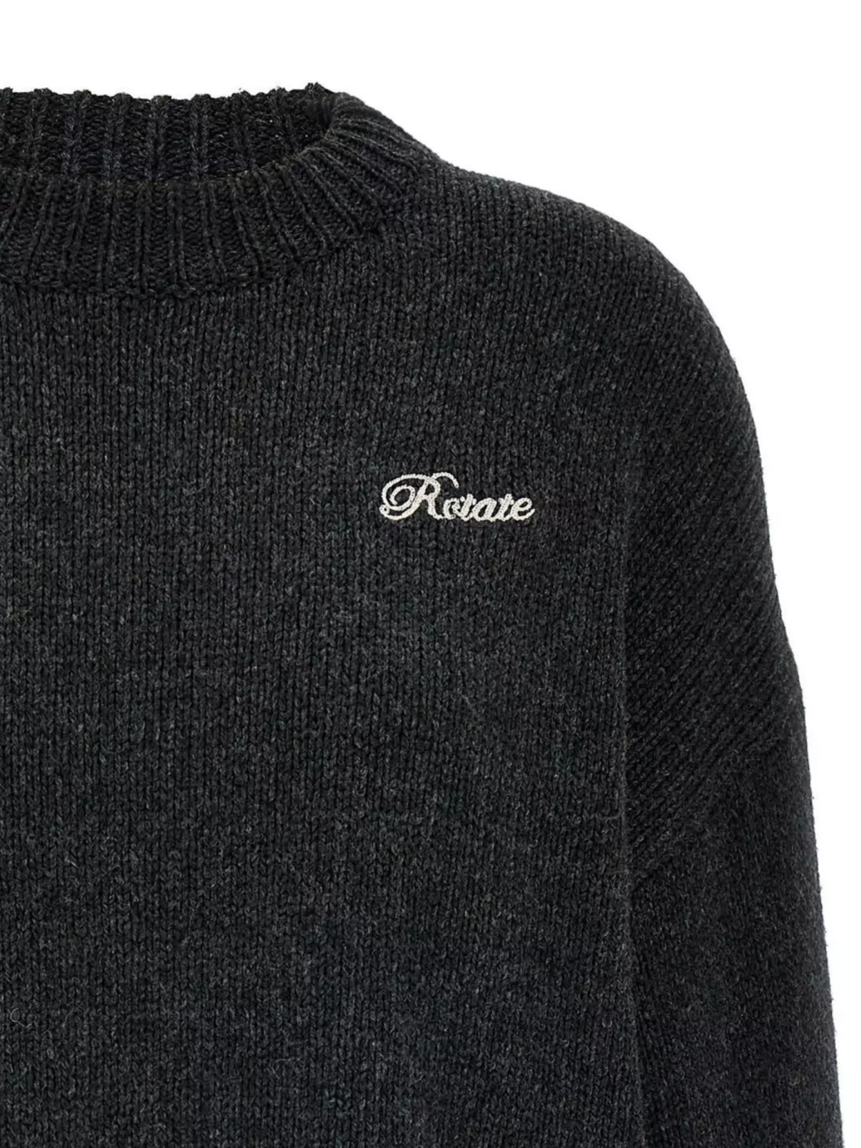 Rotate Birger Christensen Knit Crewneck Sweaters And Cardigans Gray
