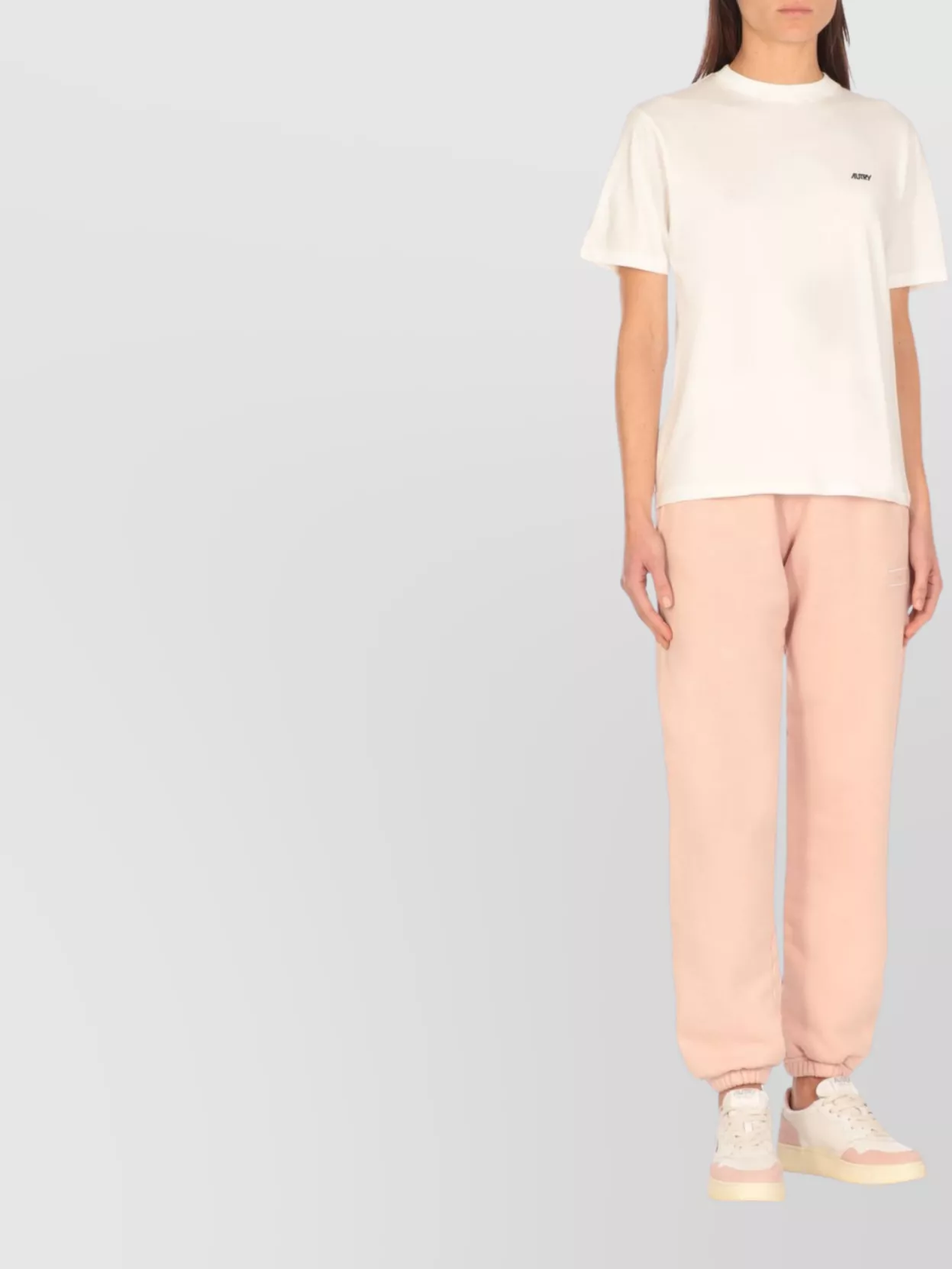 Autry Women's Ribbed Neck Cotton T-Shirt