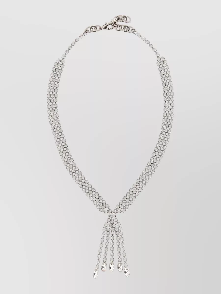 Alessandra Rich embellished metal necklace