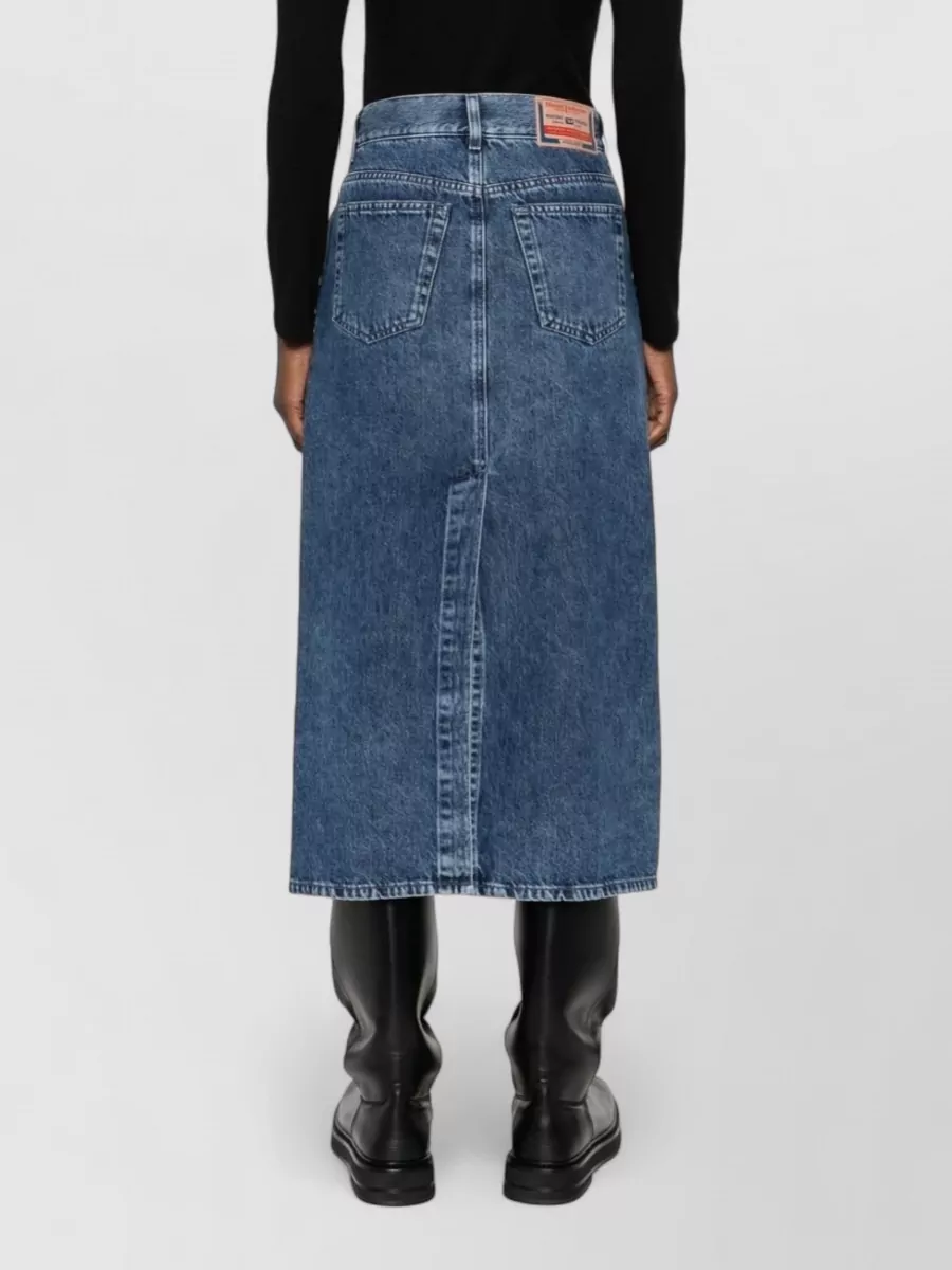 Diesel Midi Denim Skirt Five Pocket Design