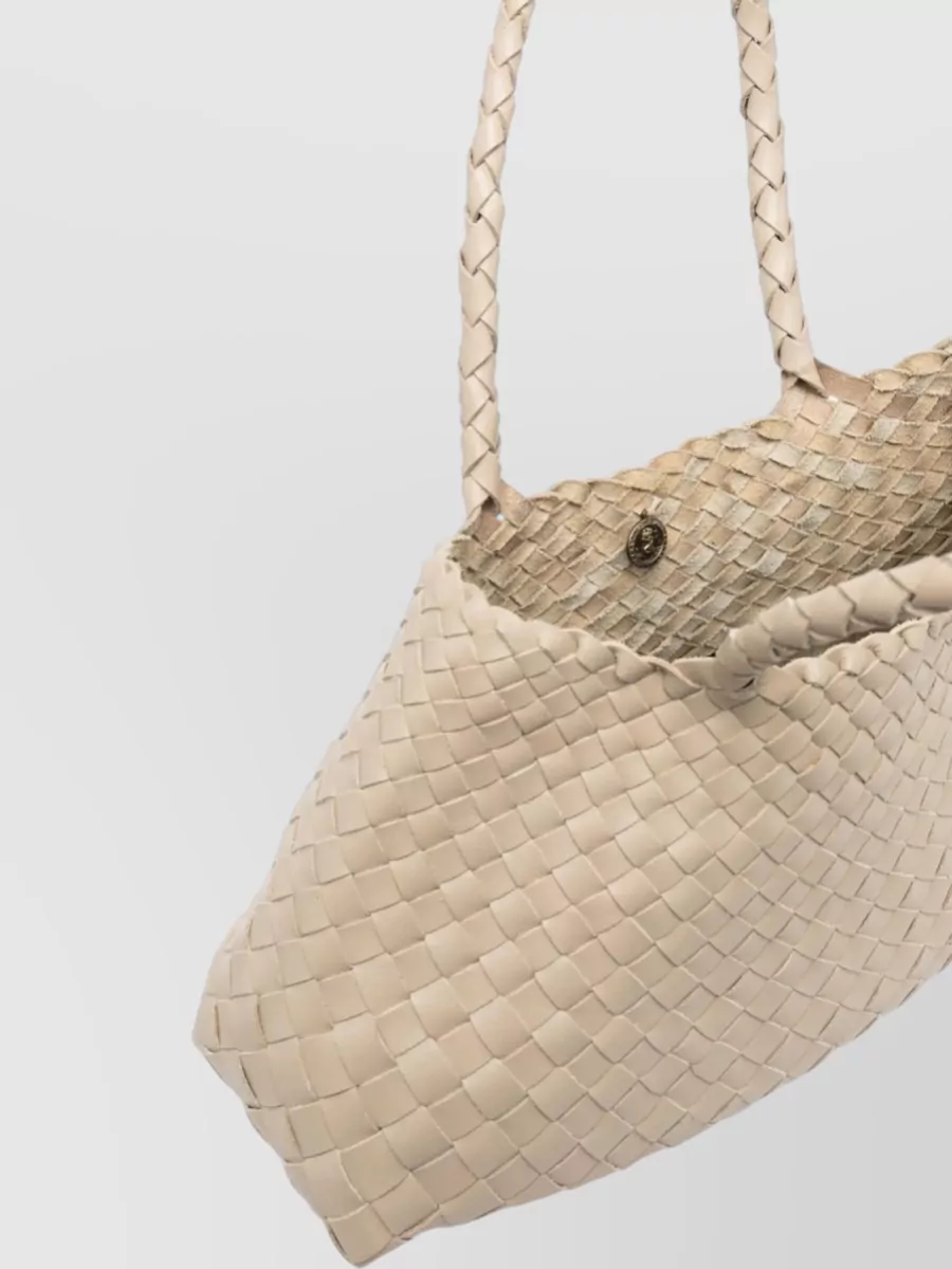 Dragon Diffusion Santa Croce Woven Leather Tote Bag