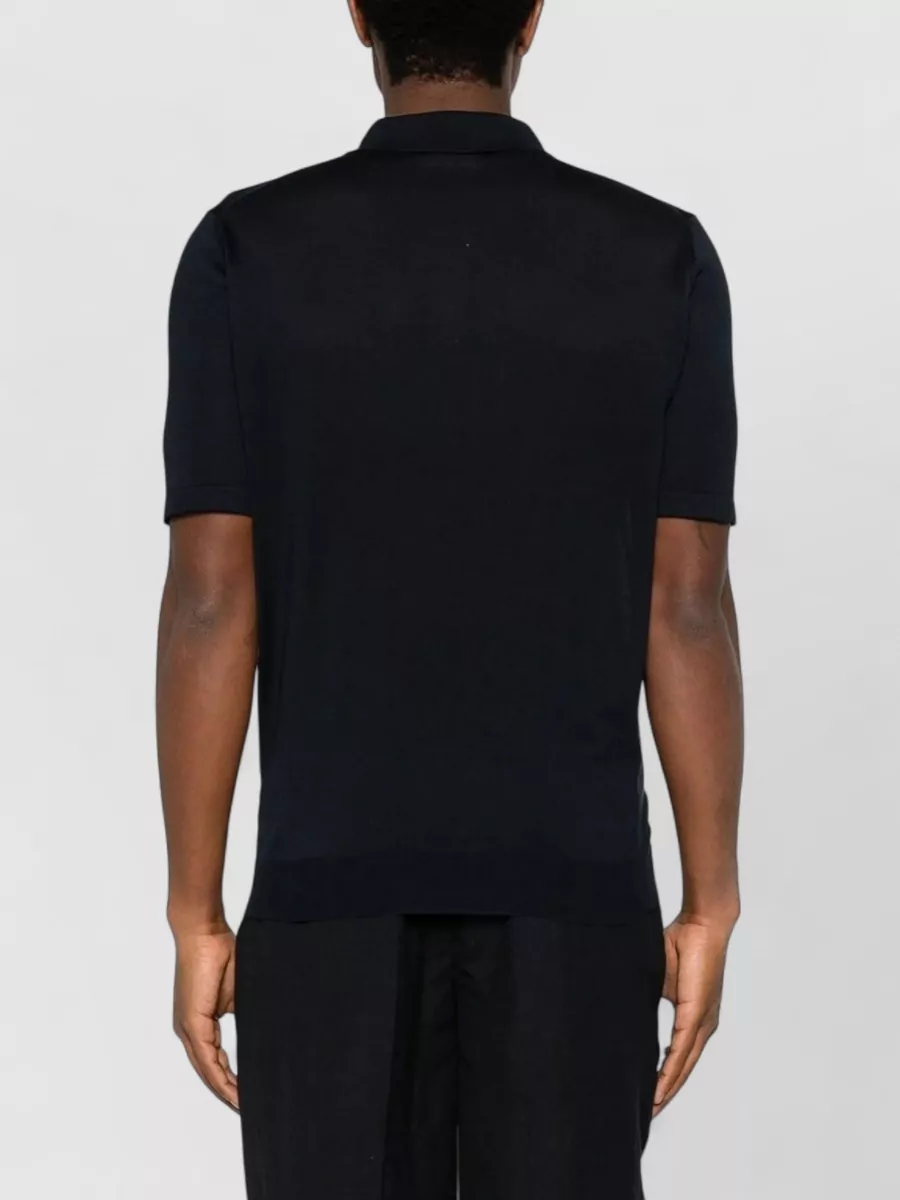Roberto Collina Silk Fine-Knit Polo Shirt