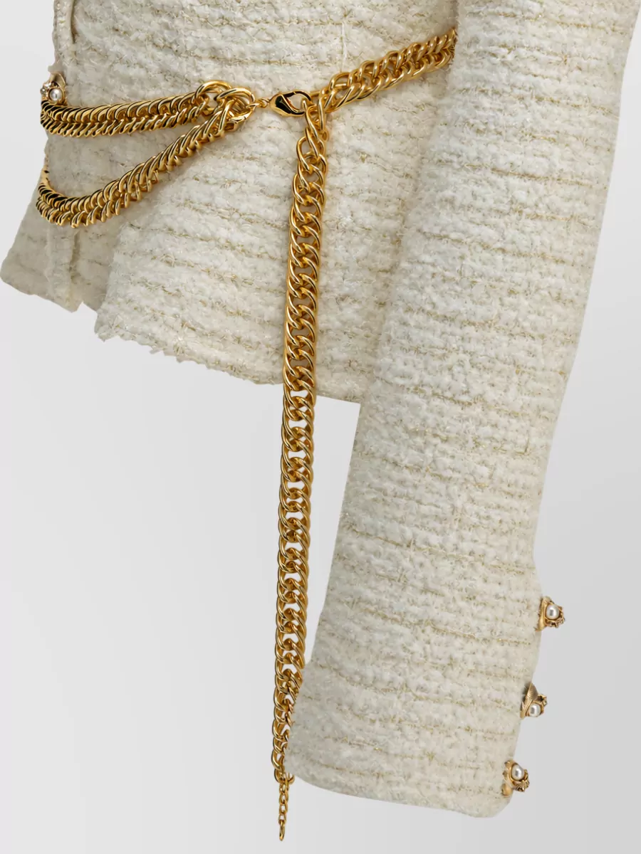 Self-Portrait Textured-Knit Cardigan