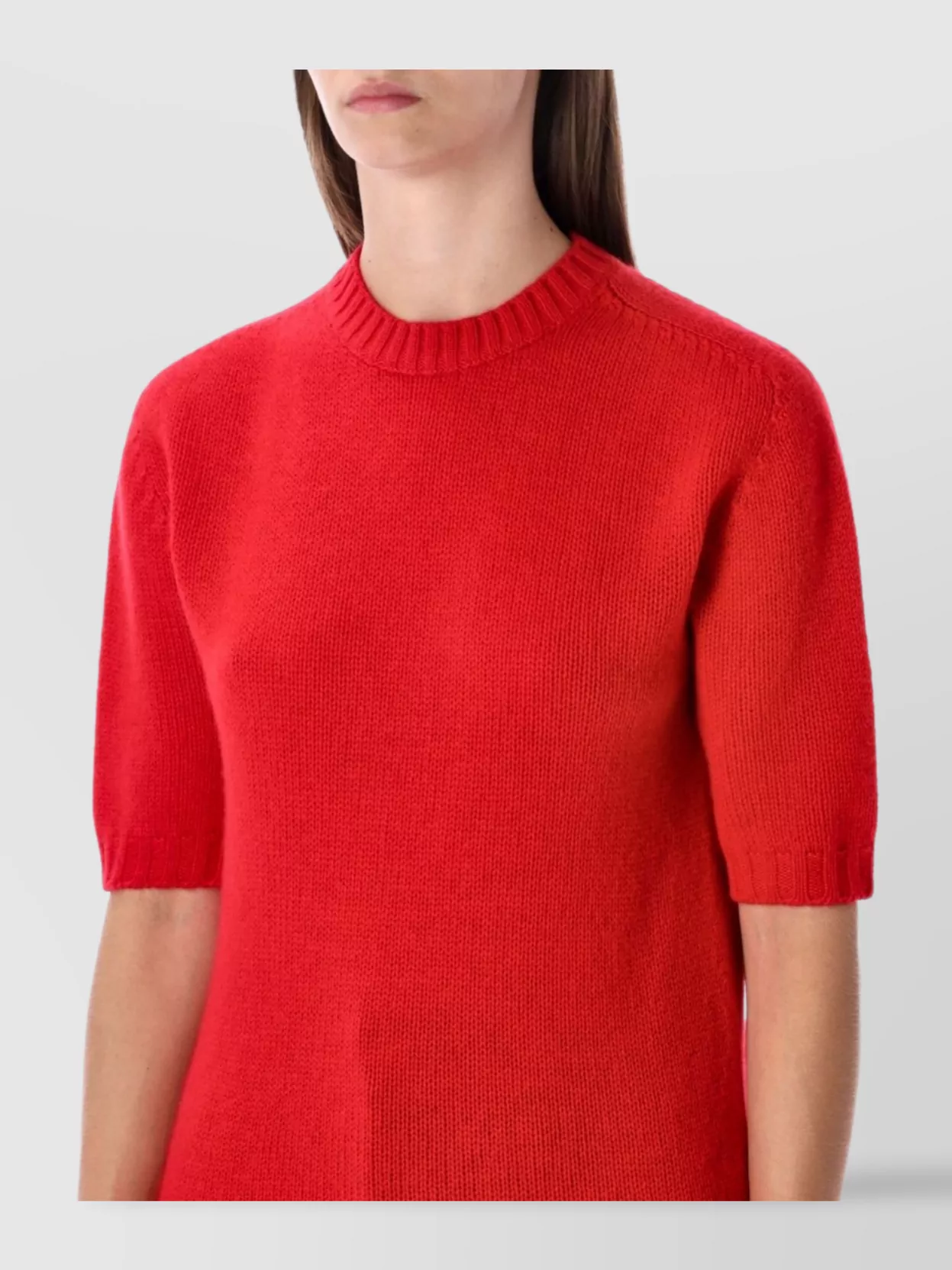 Fabiana Filippi Short Sleeve Cashmere Knit Sweater