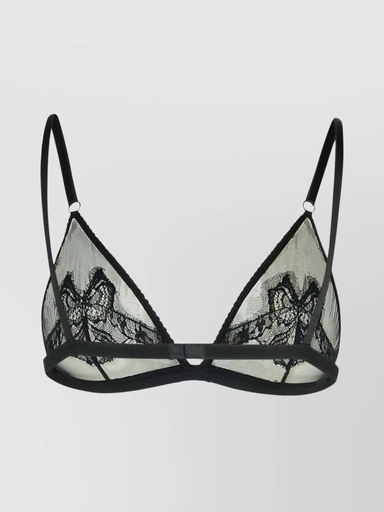 Dolce & Gabbana Triangle Cup Bra With Bow And Lace