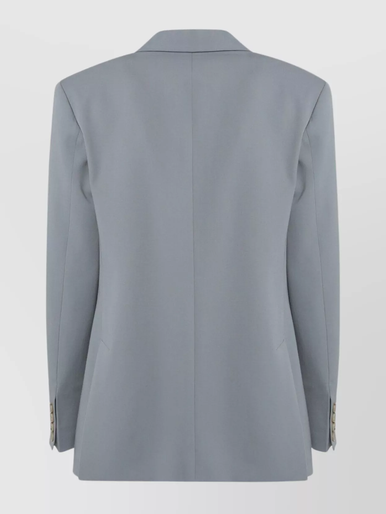 Stella Mccartney Wool Double Breasted Jacket With Back Vent In Blue