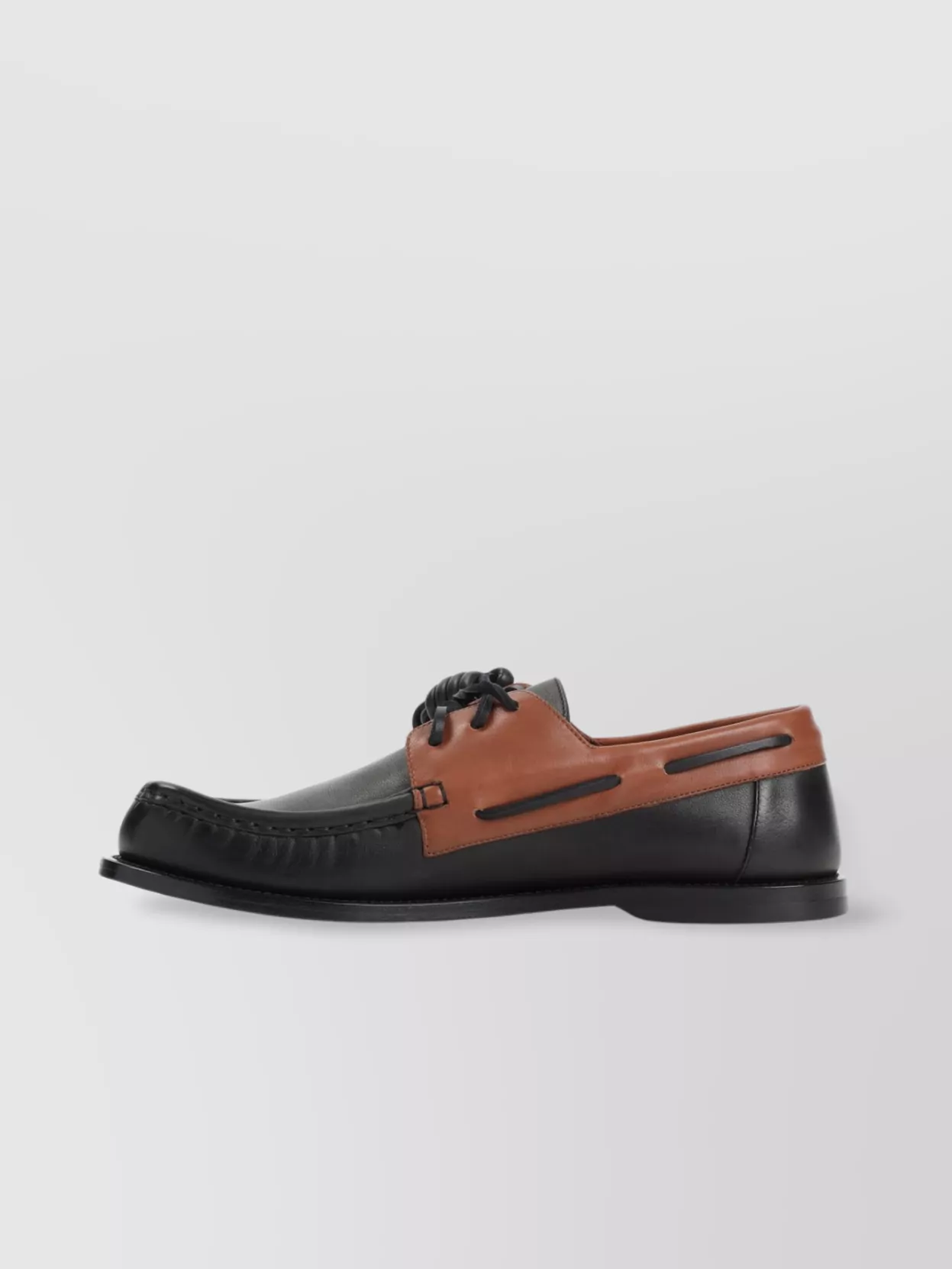 Loewe Round Toe Calf Skin Boat Shoe