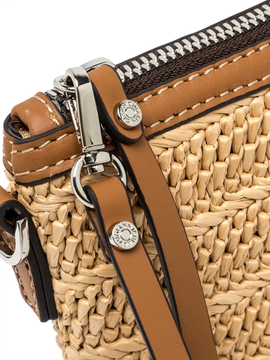 Gianni Chiarini Marcella Clutch Bag Woven Texture Strap